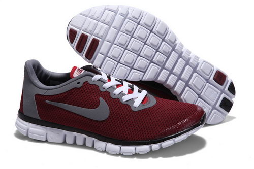 Nike Free 3.0 Mens Wine Red Grey Factory Outlet
